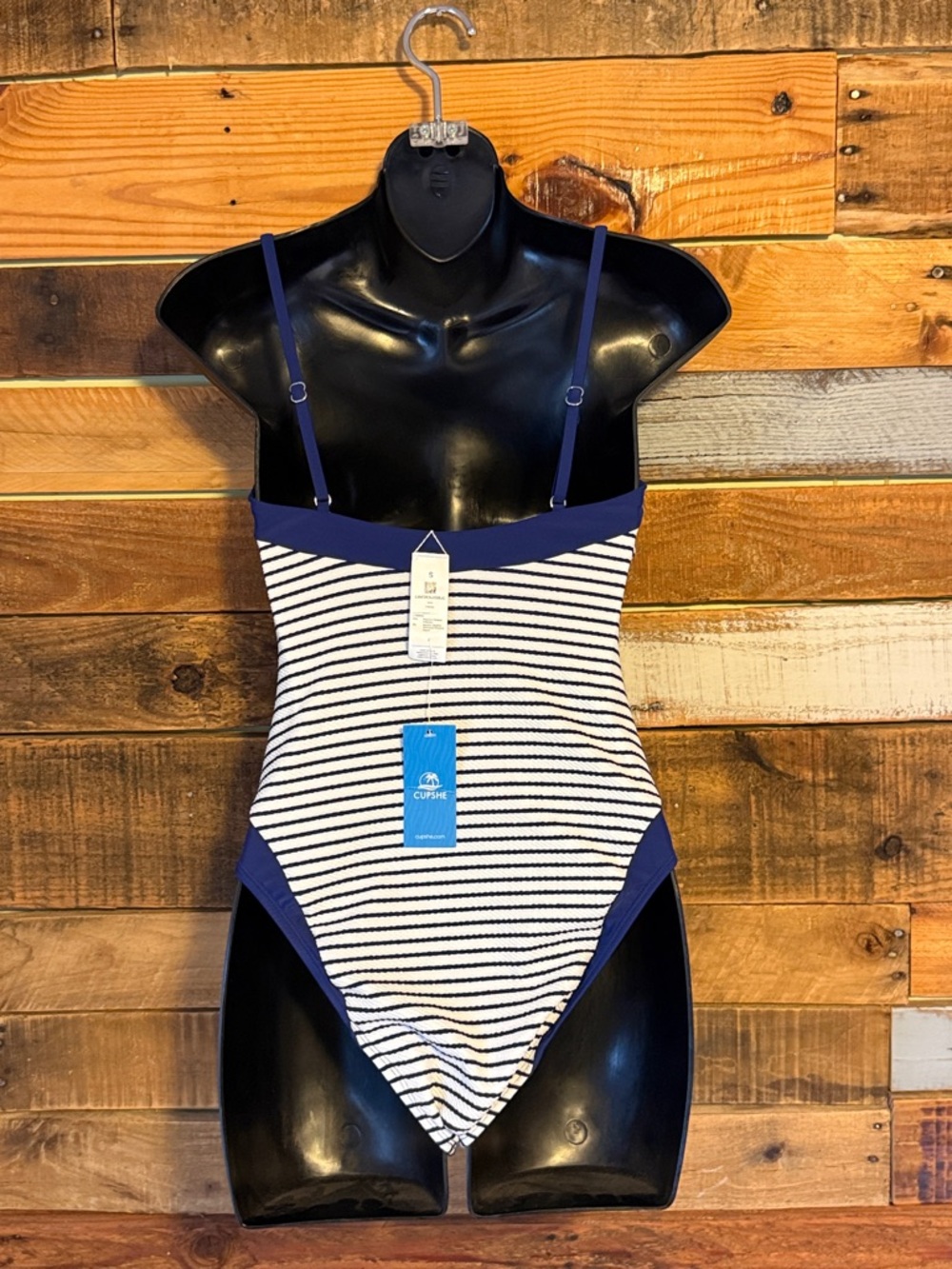 NWT Cupshe High Tide Heat Striped One Piece - Picture 6 of 6
